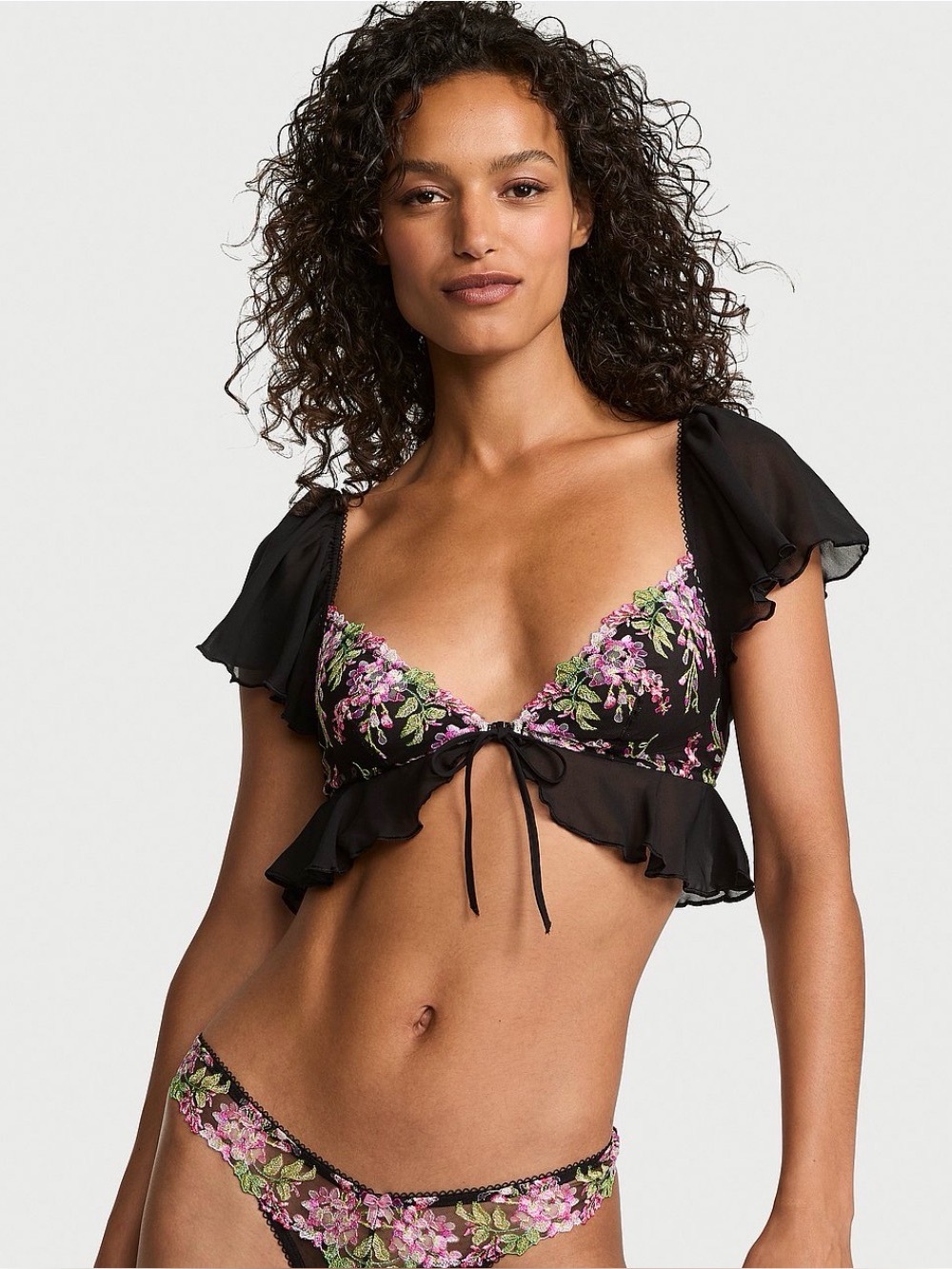 NWT Victoria’s Secret Floral Chiffon Bra Top Size Small